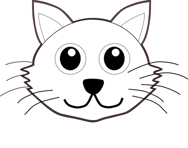 Free Cat Cat Face Line Art Clipart Clipart Transparent Background