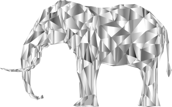Free Elephant Black And White Head Joint Clipart Clipart Transparent Background