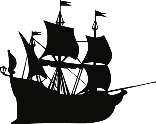 Free Sailing Sailing Ship Caravel Black And White Clipart Clipart Transparent Background