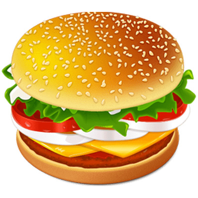 Free Chicken Hamburger Fast Food Veggie Burger Clipart Clipart Transparent Background