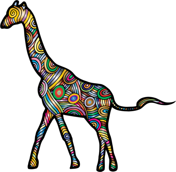 Free Giraffe Giraffe Giraffidae Line Clipart Clipart Transparent Background