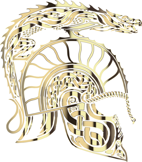 Free Dragon Headgear Line Brass Clipart Clipart Transparent Background