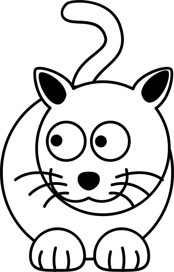 Free Cat Black And White Facial Expression Nose Clipart Clipart Transparent Background
