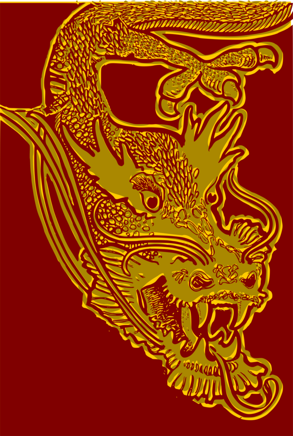 Free Dragon Visual Arts Gold Black And White Clipart Clipart Transparent Background