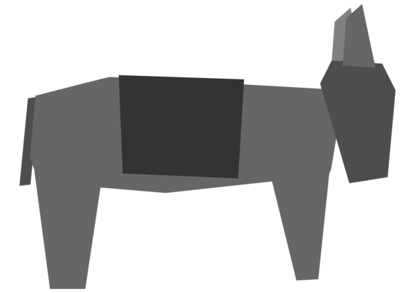 Free Donkey Black And White Line Angle Clipart Clipart Transparent Background