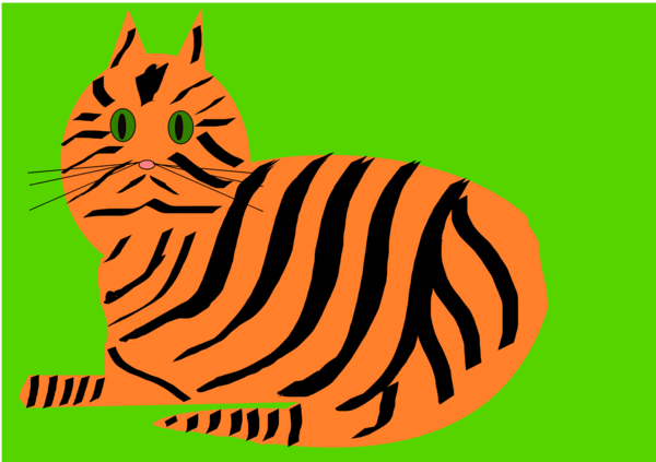 Free Cat Tiger Cartoon Wildlife Clipart Clipart Transparent Background
