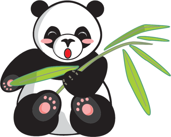 Free Bear Cartoon Bear Giant Panda Clipart Clipart Transparent Background
