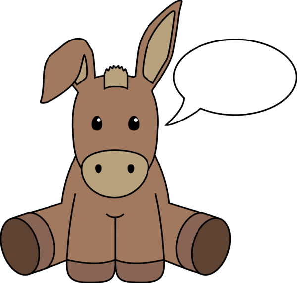 Free Donkey Nose Donkey Cartoon Clipart Clipart Transparent Background