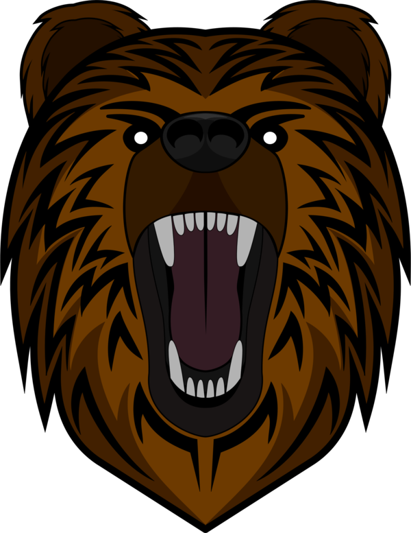 Free Bear Bear Head Roar Clipart Clipart Transparent Background