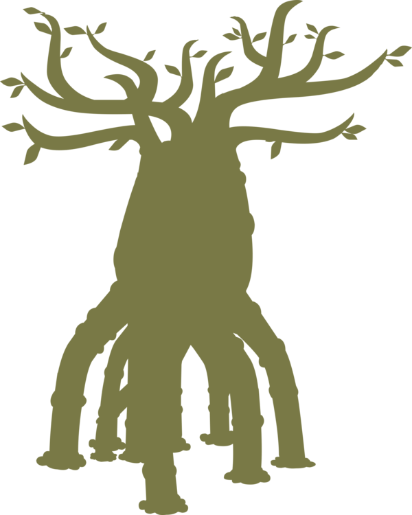 Free Deer Tree Deer Woody Plant Clipart Clipart Transparent Background
