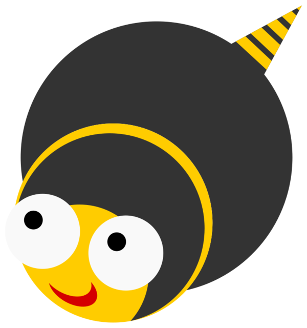 Free Bee Beak Smiley Line Clipart Clipart Transparent Background