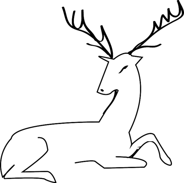 Free Deer Wildlife Deer Black And White Clipart Clipart Transparent Background