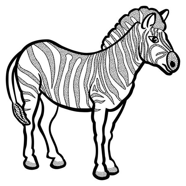 Free Donkey Horse Zebra Black And White Clipart Clipart Transparent Background