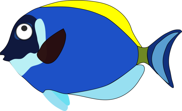 Free Fish Fish Cobalt Blue Beak Clipart Clipart Transparent Background