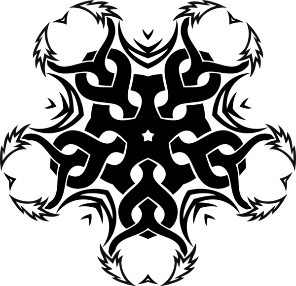 Free Dragon Black And White Leaf Symmetry Clipart Clipart Transparent Background