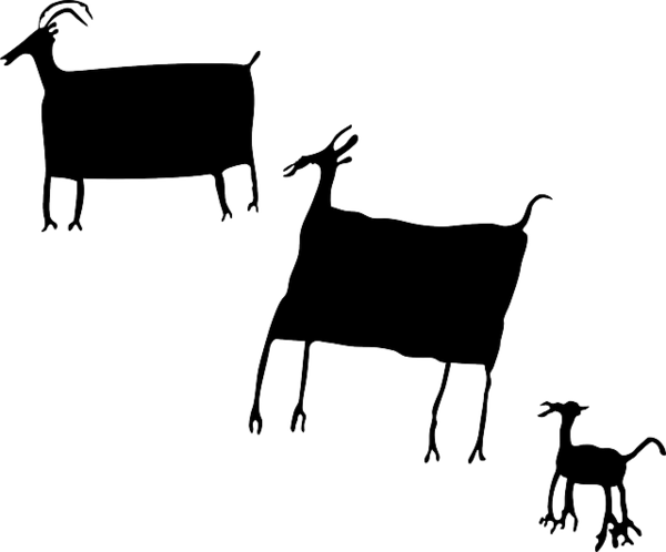 Free Deer Goats Black And White Silhouette Clipart Clipart Transparent Background
