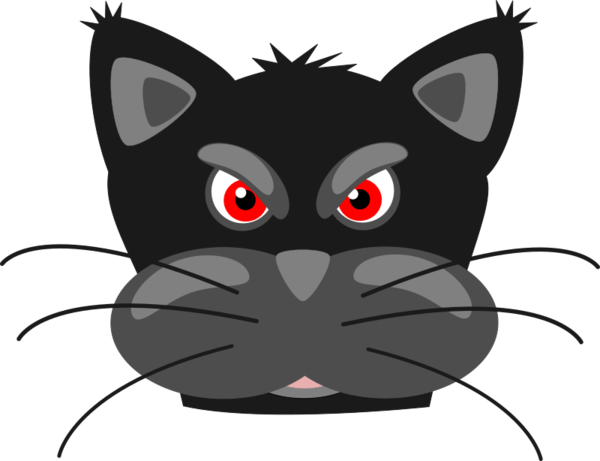 Free Bat Cat Whiskers Head Clipart Clipart Transparent Background
