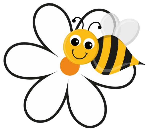 Free Bee Flower Insect Pollinator Clipart Clipart Transparent Background