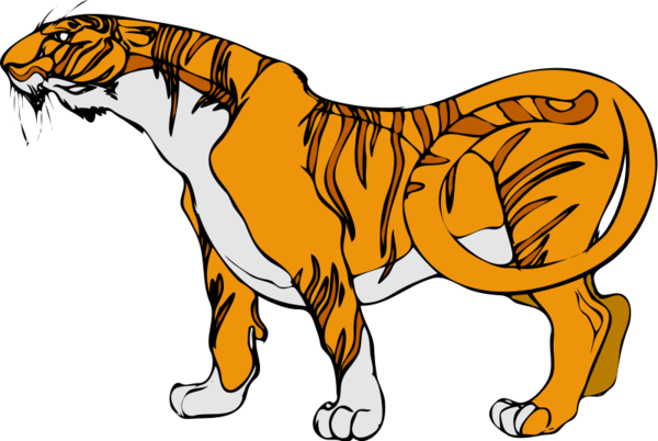 Free Cat Tiger Wildlife Tail Clipart Clipart Transparent Background
