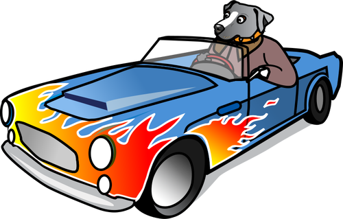 Free Dog Car Cartoon Vehicle Clipart Clipart Transparent Background