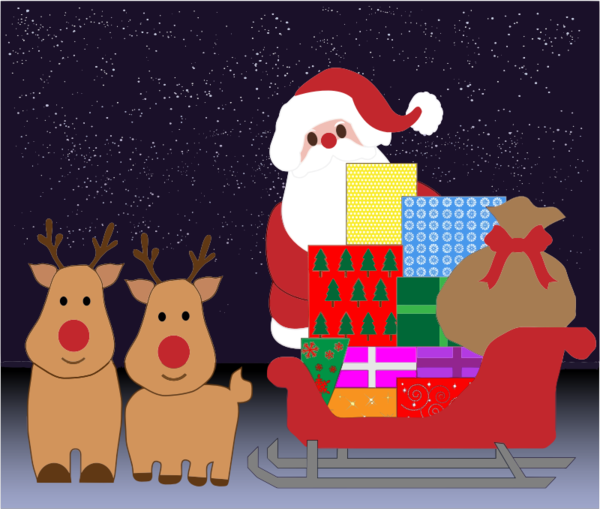 Free Deer Santa Claus Christmas Reindeer Clipart Clipart Transparent Background