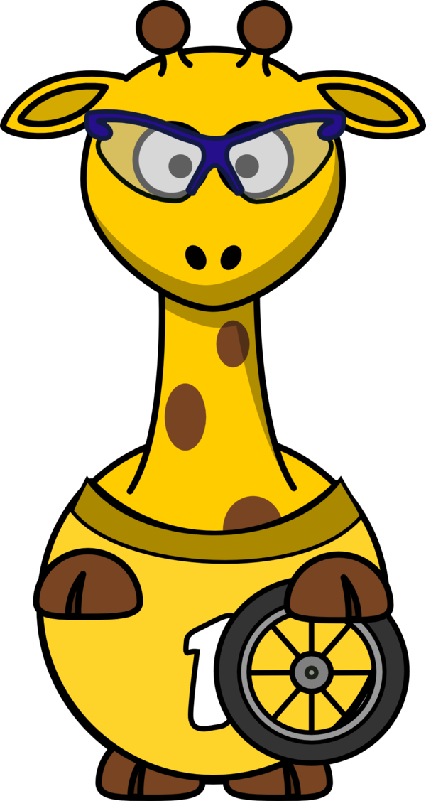 Free Giraffe Black And White Giraffidae Clipart Clipart Transparent Background
