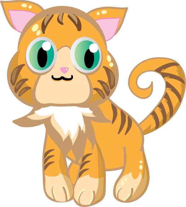 Free Cat Cartoon Cat Tiger Clipart Clipart Transparent Background