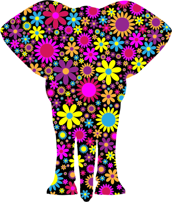 Free Elephant Clothing Line Symmetry Clipart Clipart Transparent Background