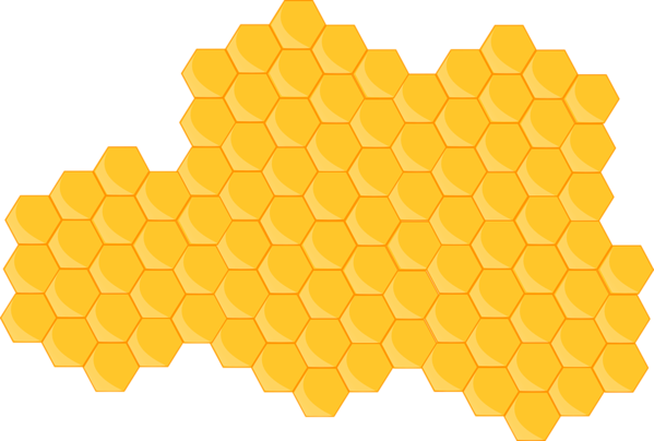 Free Bee Honeycomb Material Clipart Clipart Transparent Background