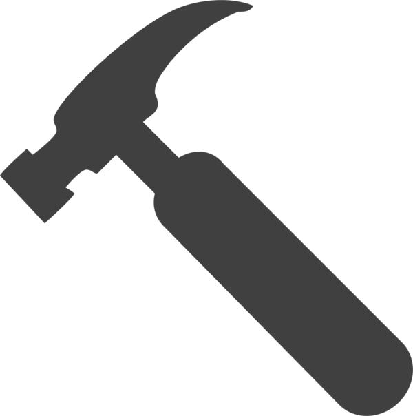 Free Hunting Black And White Pickaxe Hammer Clipart Clipart Transparent Background