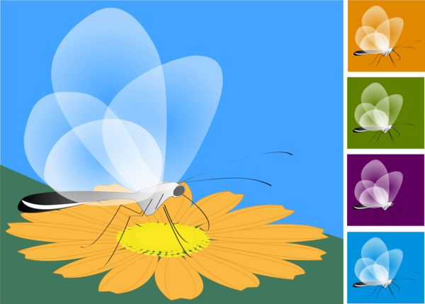 Free Bee Flower Sky Flora Clipart Clipart Transparent Background