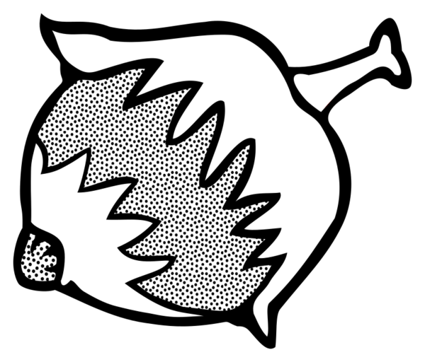 Free Fish Black And White Leaf Line Art Clipart Clipart Transparent Background