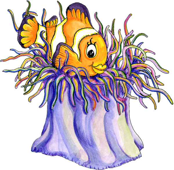 Free Fish Flower Clipart Clipart Transparent Background