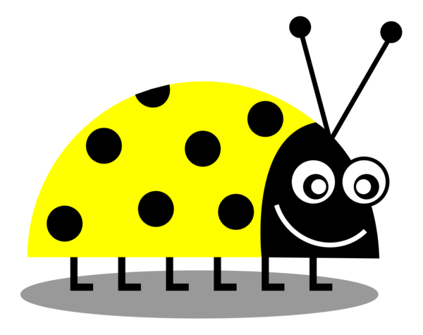 Free Insect Ladybird Black And White Insect Clipart Clipart Transparent Background
