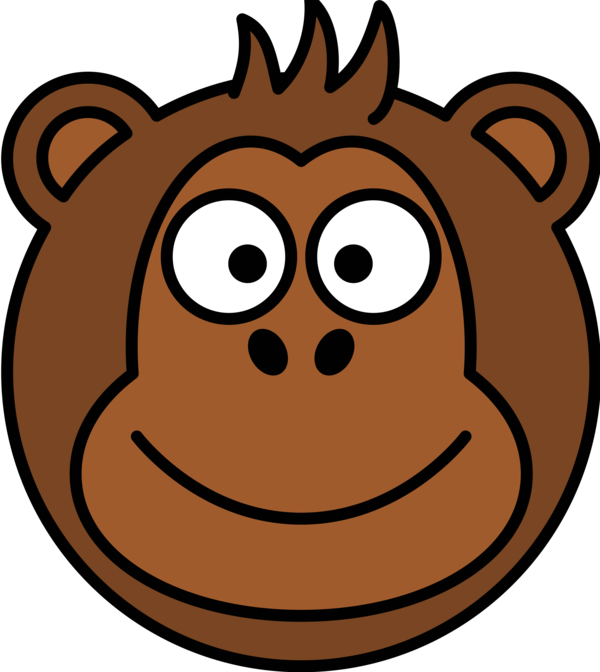 Free Gorilla Snout Smile Circle Clipart Clipart Transparent Background