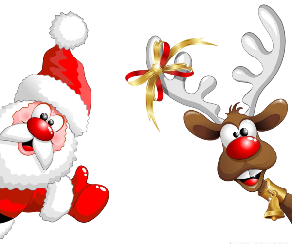 Free Deer Deer Santa Claus Christmas Ornament Clipart Clipart Transparent Background
