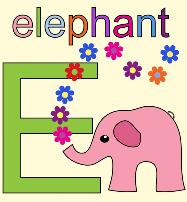 Free Elephant Text Indian Elephant Cartoon Clipart Clipart Transparent Background