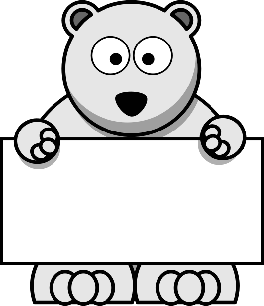 Free Bear Black And White Facial Expression Nose Clipart Clipart Transparent Background