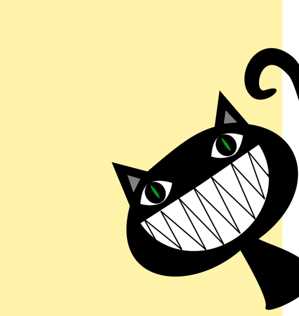 Free Cat Cat Cartoon Black And White Clipart Clipart Transparent Background