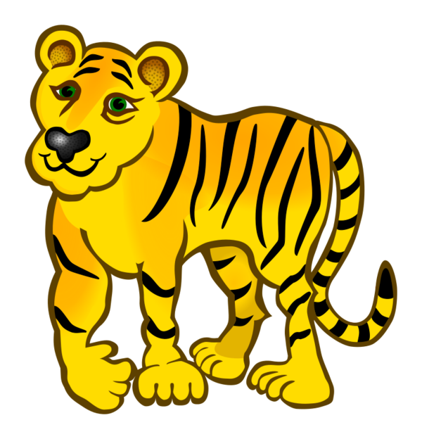Free Cat Wildlife Tiger Area Clipart Clipart Transparent Background