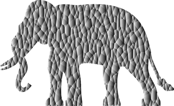 Free Elephant Black And White Structure Joint Clipart Clipart Transparent Background