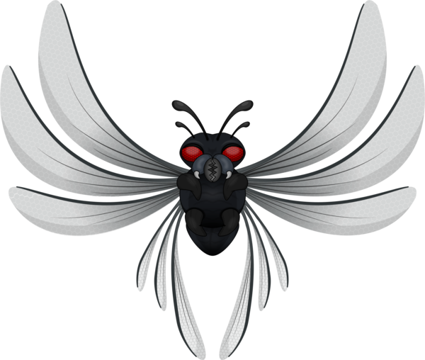 Free Insect Insect Black And White Wing Clipart Clipart Transparent Background