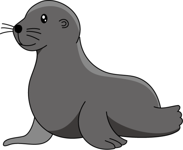 Free Elephant Seals Black And White Wildlife Clipart Clipart Transparent Background