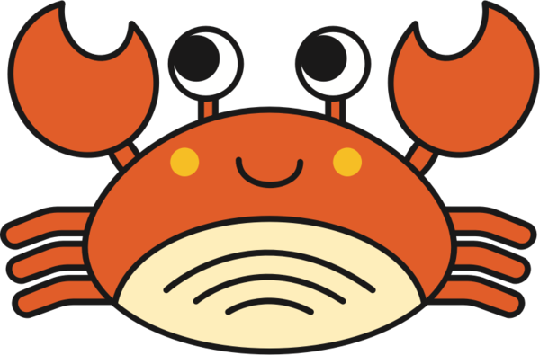 Free Crab Facial Expression Nose Smile Clipart Clipart Transparent Background