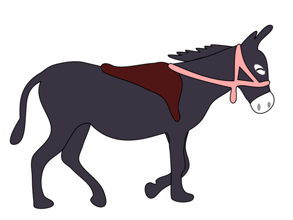 Free Donkey Horse Halter Rein Clipart Clipart Transparent Background