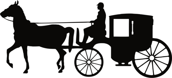 Free Horse Horse And Buggy Carriage Black And White Clipart Clipart Transparent Background