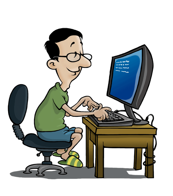 Free Reading Sitting Cartoon Technology Clipart Clipart Transparent Background