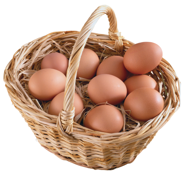 Free Chicken Egg Basket Wicker Clipart Clipart Transparent Background