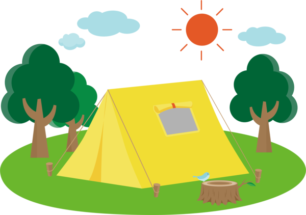 Free Camping Line Play Area Clipart Clipart Transparent Background