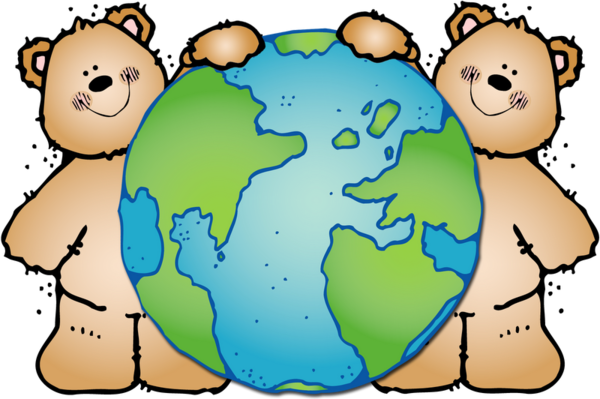 Free Bear Cartoon Bear Globe Clipart Clipart Transparent Background